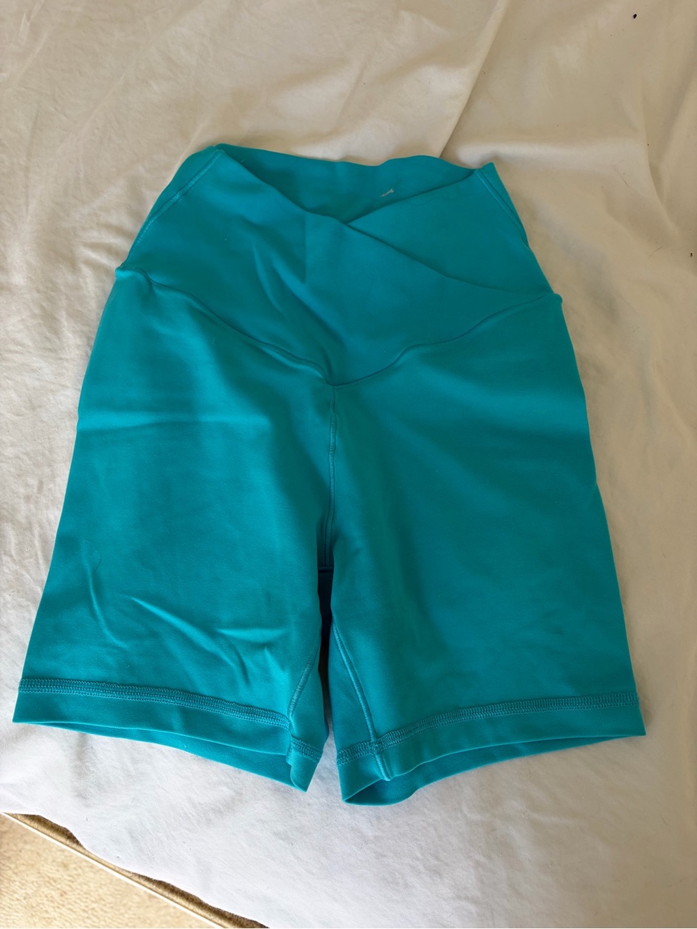 aerie Teal High-Waist Bike Shorts